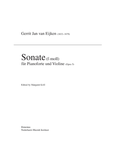 Sonata — Gerrit Jan van Eijken