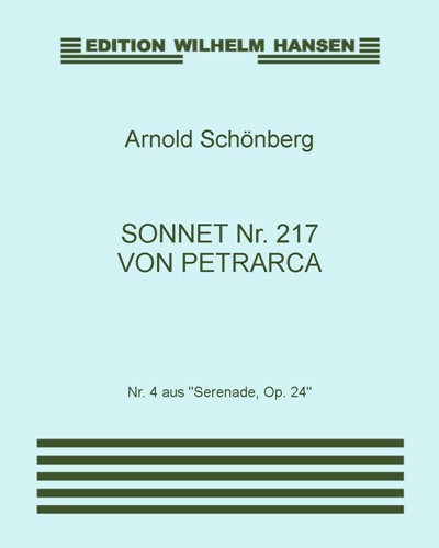 Sonnet No. 217 (After Petrarca) — 勋伯格