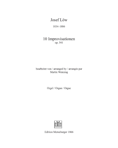 Ten Improvisations, op. 541 — Josef Löw