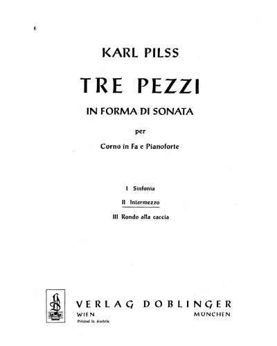 Tre pezzi in forma di Sonata, No. 2: Intermezzo — Karl Pilß