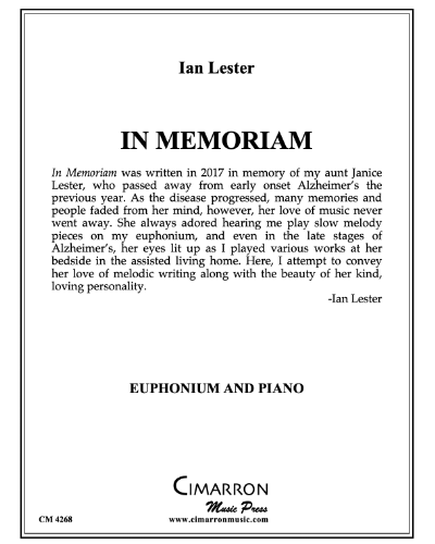 In Memoriam — Ian Lester