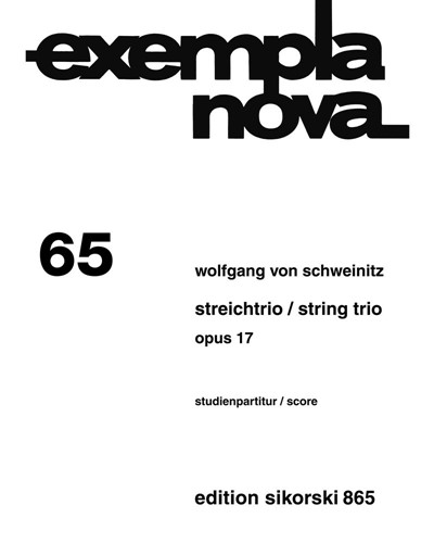 String Trio, op. 17 — Wolfgang von Schweinitz