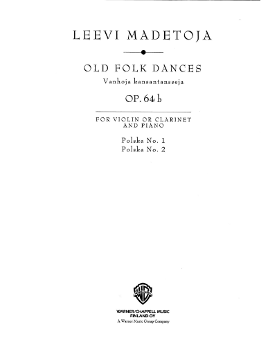 Old Folk Dances, op. 64b — 莱维·马代托亚