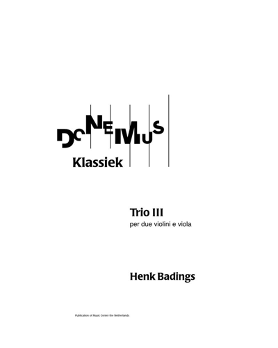 Trio No. 3 — Henk Badings