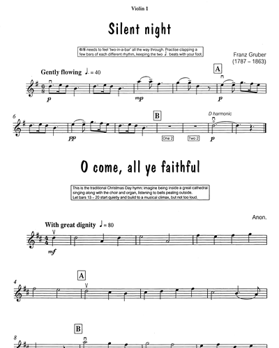 "Silent Night" & "O Come All Ye Faithful" — 格鲁贝尔