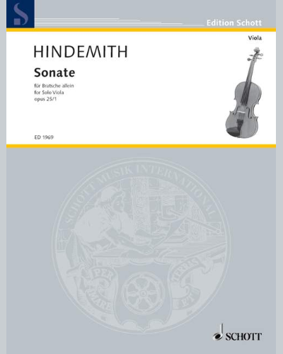 Viola Sonata, op. 25 no. 1 — 欣德米特