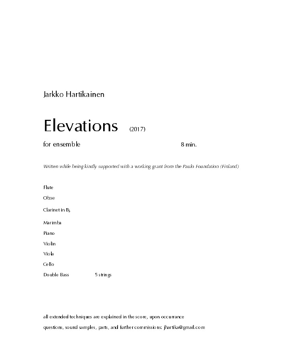 Elevations — Jarkko Hartikainen