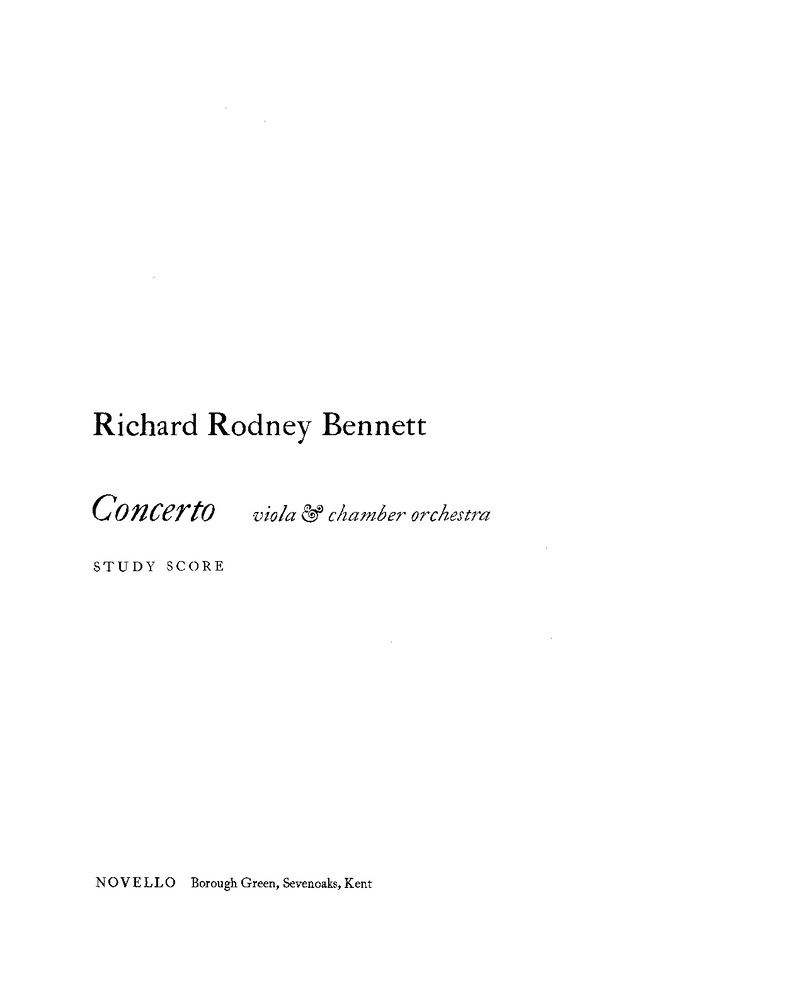 Viola Concerto — 理查德·罗德尼·贝内特