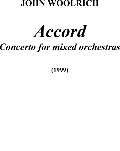 Accord — John Woolrich
