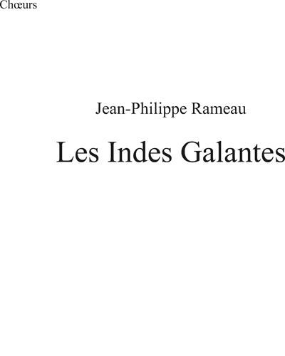 Les Indes Galantes — 拉莫