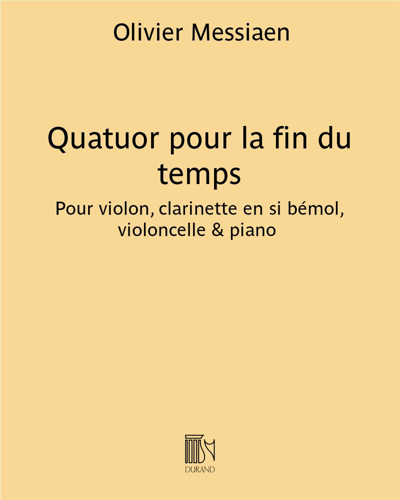 Quatuor pour la fin du temps — 梅西安