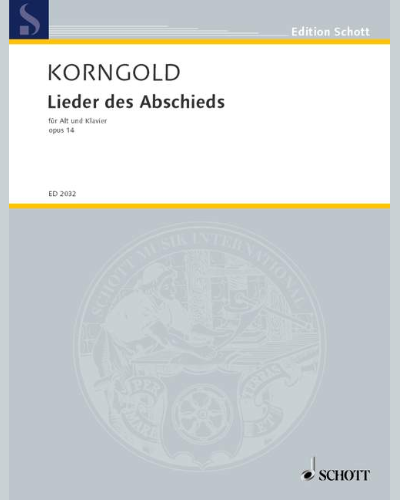 Lieder des Abschieds, op. 14 — Erich Wolfgang Korngold