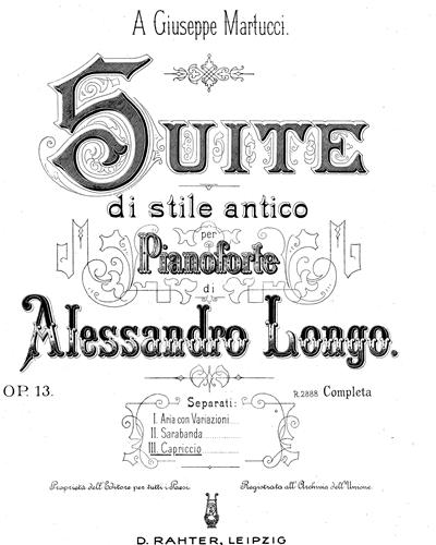 Capriccio, op. 13/3 — Alessandro Longo