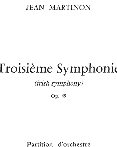 Symphony No. 3 — Jean Martinon