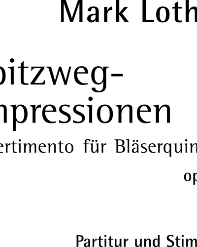 Spitzweg-Impressionen, op. 82 — Mark Lothar