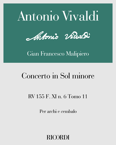 Concerto in G minor, RV 155, F. XI no. 6 — Antonio Vivaldi