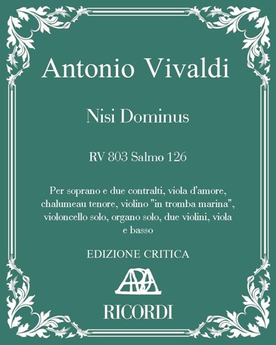Nisi Dominus, RV 803 (Psalm 126) — 维瓦尔第