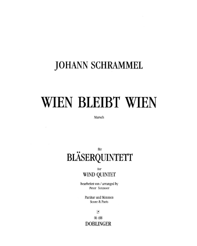 Wien bleibt Wien — Johann Schrammel