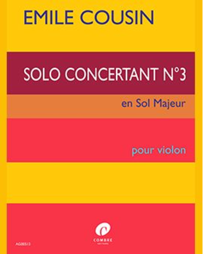 Solo Concertant No. 3 in G major — Emile Cousin