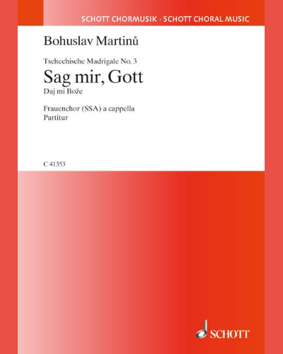 Tschechische Madrigale · České madrigaly — 马丁努