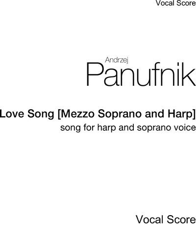 Love Song [Mezzo Soprano and Harp] — Andrzej Panufnik