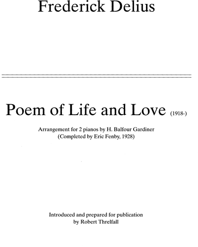 Poem of Life and Love — 戴留斯