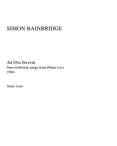 Ad Ora Incerta — Simon Bainbridge