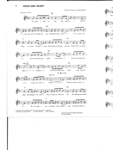 Head And Heart — John Martyn