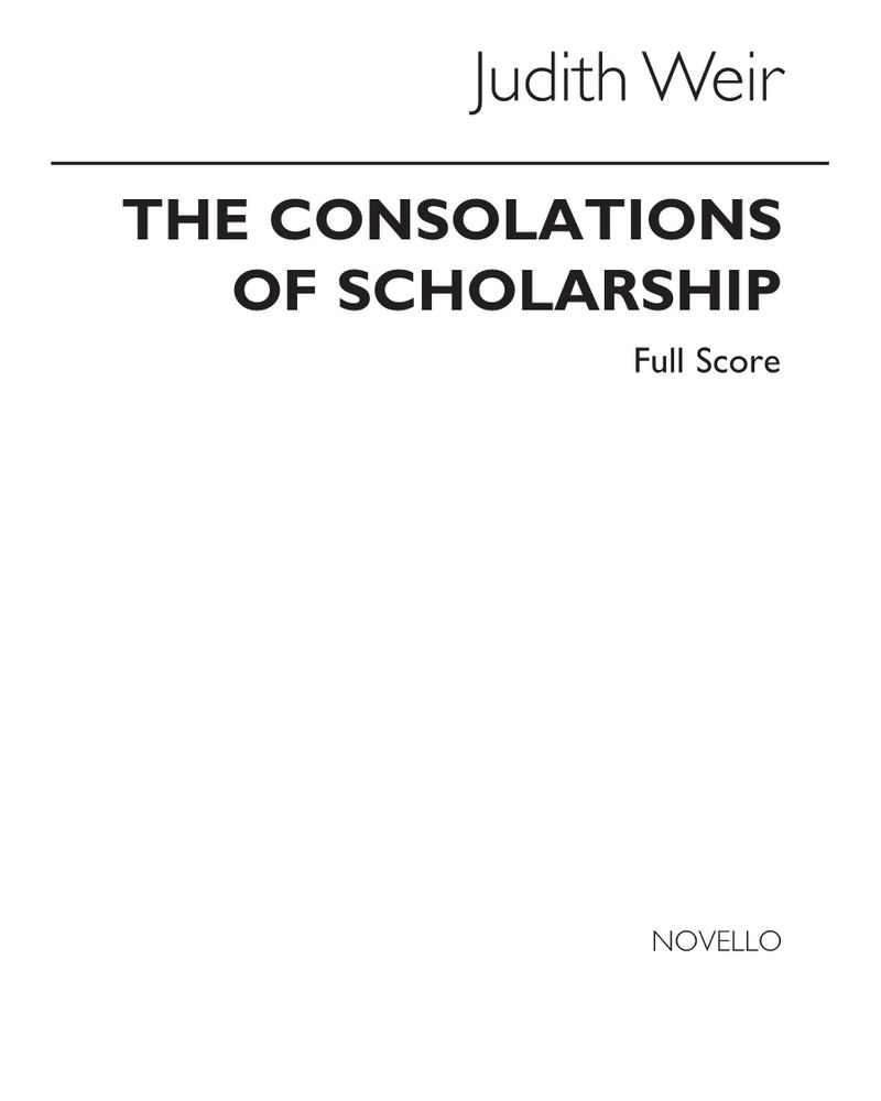 The Consolations of Scholarship — Judith Weir