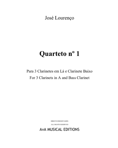 Quartet No. 1 — José Lourenço