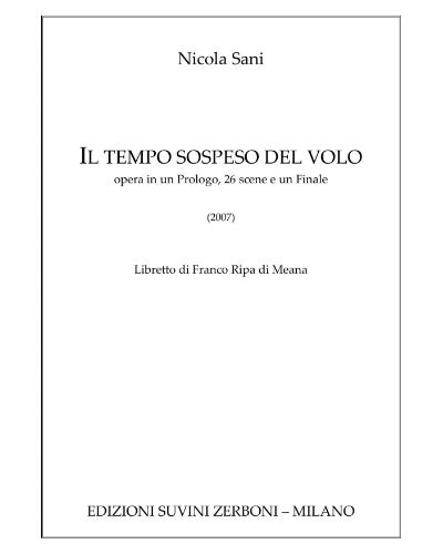Il tempo sospeso del volo — Nicola Sani