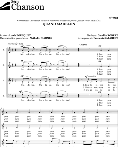 Quand Madelon — Camille Robert