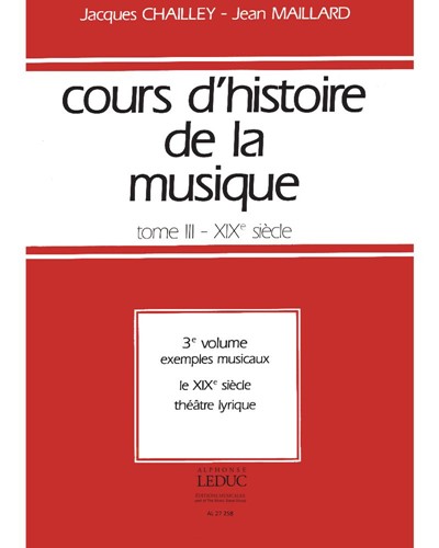 Cours d'histoire de la musique, Vol. 3 — Jacques Chailley