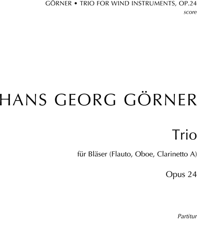 Woodwind Trio, op. 24 — Hans-George Goerner