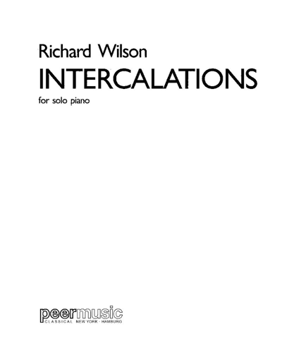 Intercalations — Richard Wilson