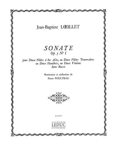 Sonata, op. 5 No. 1 — Jean-Baptiste Loeillet of London