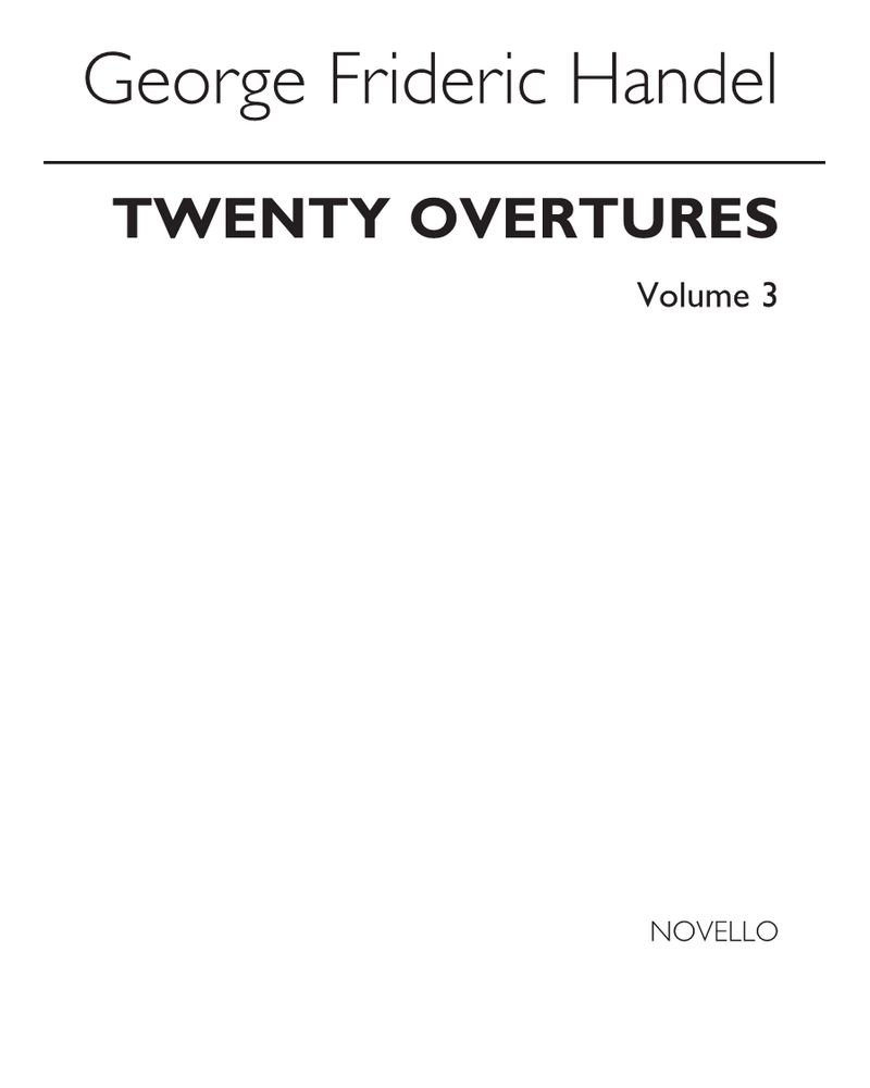 Twenty Overtures, Vol. 3 — 亨德尔