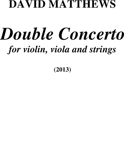 Double Concerto, op. 122 — David Matthews