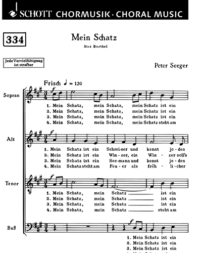 Mein Schatz ist ein Schreiner — 皮特·西格