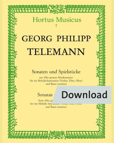 Sonatas and Pieces for one Melodic Instrument (Violin, Flute, Oboe) and Basso continuo — 泰勒曼