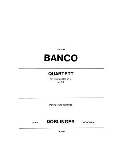 Quartet, op. 96 — Gerhard Banco