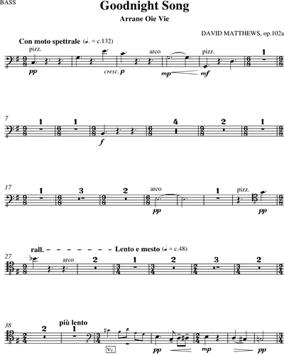 Goodnight Song, op. 102a — David Matthews