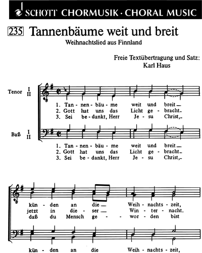 Tannenbäume weit und breit — Karl Haus