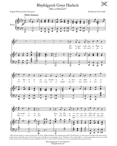 Rhyfelgyrch Gwyr Harlech (Men of Harlech) — 传统