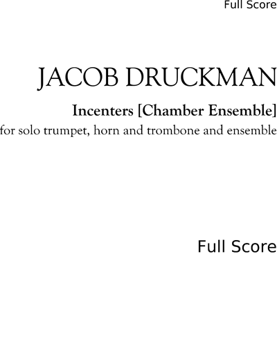 Incenters — Jacob Druckman