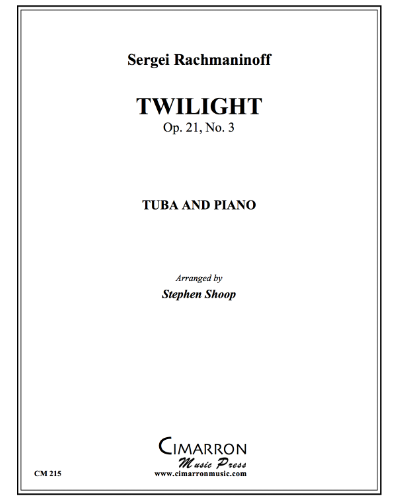 Twilight, op. 21 No. 3 — 拉赫玛尼诺夫