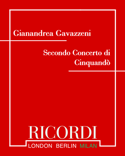 Secondo Concerto Di Cinquandò — Gianandrea Gavazzeni