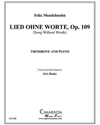 Lied Ohne Worte, op. 109 — 门德尔松
