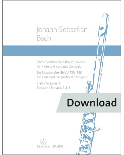 Six Sonatas for Flute and Harpsichord Obbligato — Johann Sebastian Bach