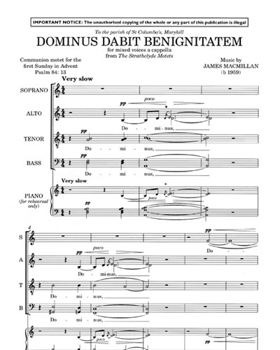 Dominus dabit benignitatem (from 'The Strathclyde Motets') — 詹姆斯·麦克米伦
